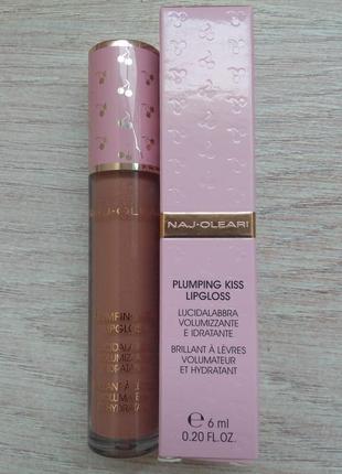 Увлажняющий блеск, придающий объем naj-oleari plumping kiss lipgloss 063 фото