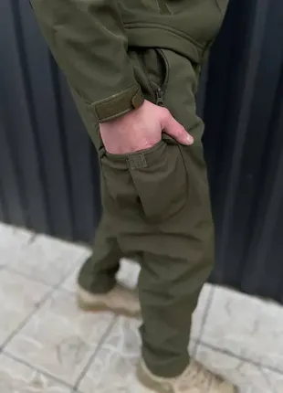 Тактичний костюм softshell олива на флісі5 фото