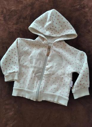 Кофта худи на змейке горошек