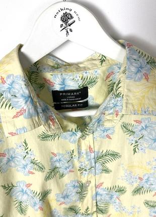 Легкая гавайка с цветами приятных цветов летняя рубашка4 фото