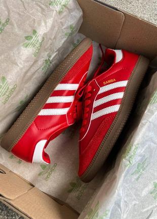 Висока якість! жіночі кросівки adidas samba red2 фото