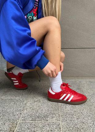 Висока якість! жіночі кросівки adidas samba red7 фото