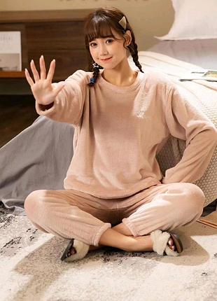 Тепла піжама плюшова піжамка домашній костюм