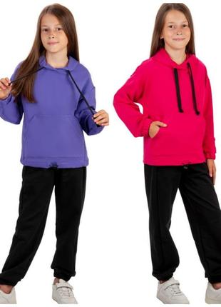 5цветов🌈 стильный качественный спортивный костюм подростковый, однотонный костюм для девочки, модный спортивный костюм подростковый для девчонки