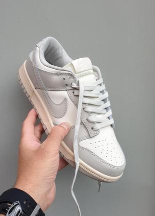 Nike sb dunk ivory grey4 фото