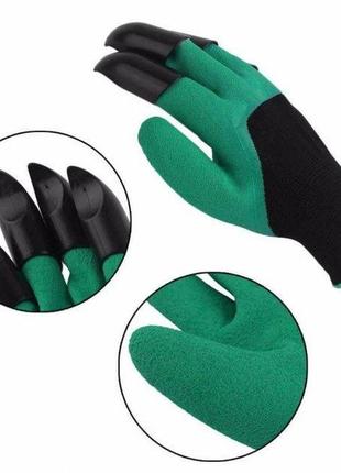 Садовые перчатки с когтями garden genie gloves5 фото