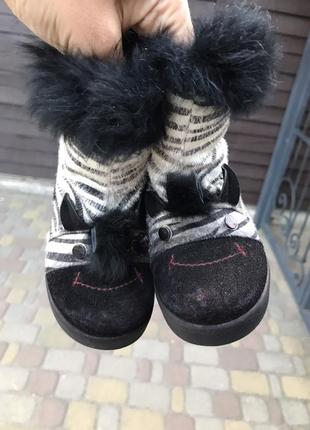 Зимние ботинки сбоку молния 23 размер 14,5-15 см3 фото
