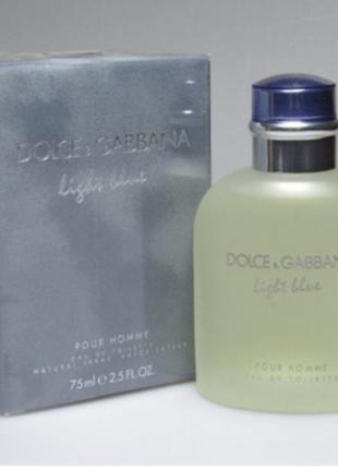 Оригинальный dolce gabbana light blue pour homme 75 ml (дольче габбана лайт блю ) туалетная вода1 фото