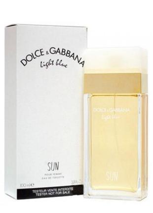 Оригінал dolce gabbana light blue sun 100ml tester туалетна вода