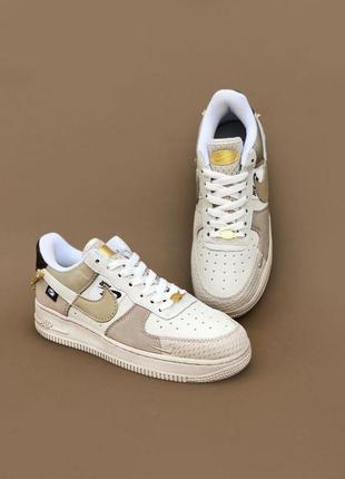 Nike air force 1 tan low bling