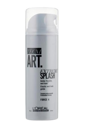 Гель для створення ефекту мокрого укладання волосся l’oreal professionnel tecni.art extreme splash styling gel1 фото