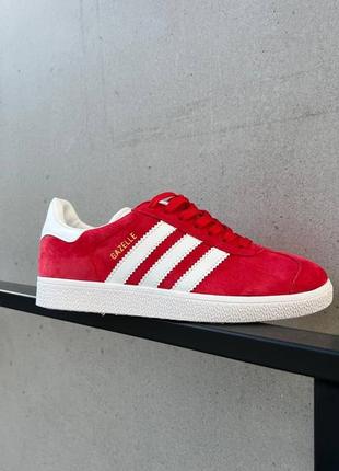 Высокое качество! женские кроссовки adidas gazelle red3 фото