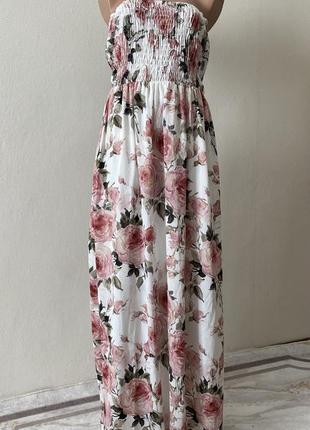 Платье без плеч на резинке zebra, s i m