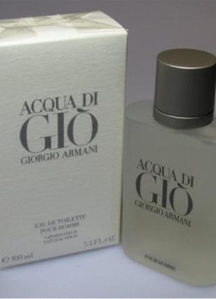 Оригинальный giorgio armani acqua di gio pour homme 100 ml (джорджио армани аква ди 7600) туалетная вода1 фото