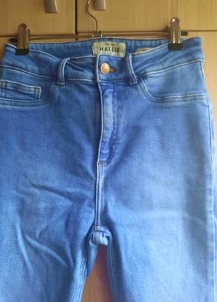 Женские синие рваные джинсы hallie disco с высокой посадкой new lookook 10 s5 фото