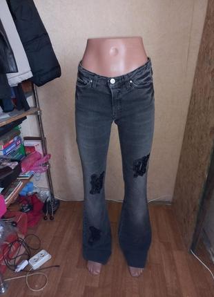 Versace jeans couture красивые женские брюки клеш versace jeans couture