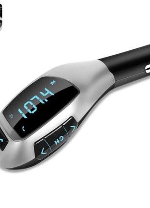 Автомобильный bluetooth fm модулятор x5 вт для автомагнитолы, mp3/фм трансмиттер с дисплеем