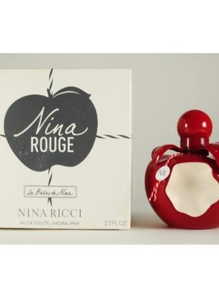 Оригинальный nina ricci nina rouge 80 ml tester (ночная вещь нина русья) туалетная вода1 фото