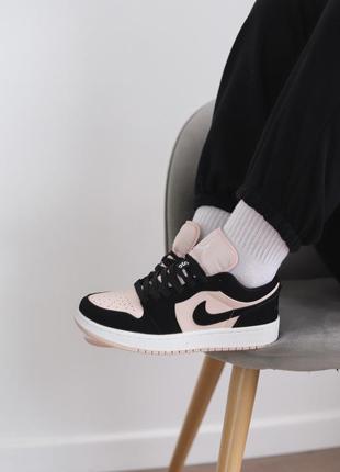 Жіночі кросівки / женские кроссовки air jordan low black/pink3 фото