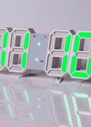 Часы настольные электронные ly-1089 led с будильником и термометром