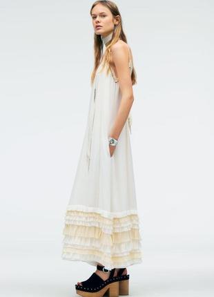 Zara сукня у білизняному стилі, xs, s