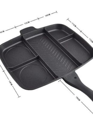 Сковорода з гранітним покриттям 5в1 unique un-4021 38*31см антипригарна