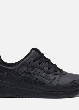 Кожаные оригинальные кроссовки asics gel lyte 3 black чёрные кроссовки asics оригинал оригінальні кросівки asics gel lyte 3 black1 фото