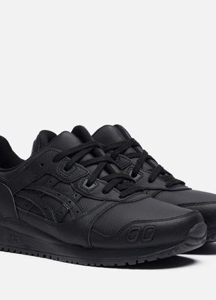 Кожаные оригинальные кроссовки asics gel lyte 3 black чёрные кроссовки asics оригинал оригінальні кросівки asics gel lyte 3 black5 фото