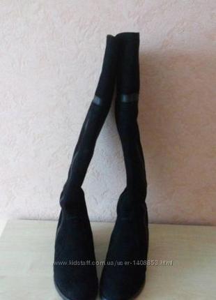 Замшеві натуральні чоботи 38 розміру 25 см