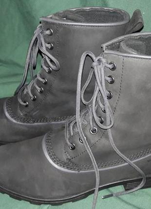 Sorel - шкіряні черевики, кожанные ботинки1 фото