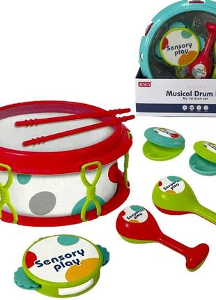 Игровой набор музыкальных инструментов junca sensory play красный, rj6804