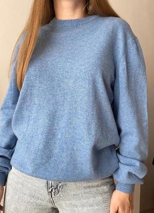 Голубой шерстяной свитерик