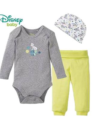 6-12 мес комплект disney боди штаны шапочка ползунки штанишки шапка пижама