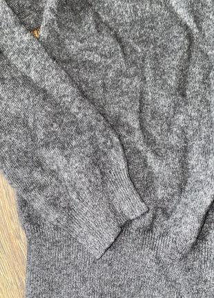 Alude серый кашемировый джемпер лонгслив из кашемира мирор свитер allude кашемировый джемпер с вырезом4 фото