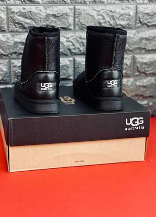 Ugg australia черные женские /человечи угги сапоги кожа размеры 35-41 / 39-457 фото