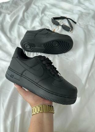 Кроссовки женские air force black4 фото