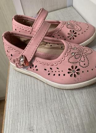 Туфли летние для девочки розовые 14,5 см2 фото