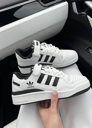 Кроссовки adidas forum white black new