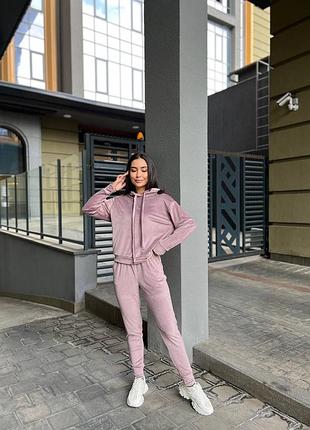 🎨5 цветов! шикарный велюровый женский спортивный костюм капучино женский спортивный