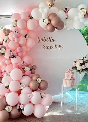 Арка гирлянда гирлянда розовый белый для девочки набор шариков