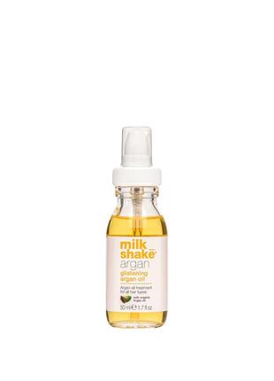 Арганова олія для глибокого відновлення та блиску волосся milk shake argan glistening argan oil