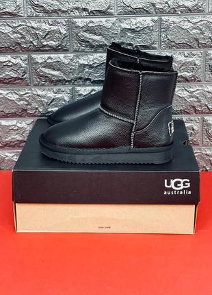 Ugg australia жіночі /чоловічі уггі чорні з натуральної шкіри розміри 35-41/39-456 фото