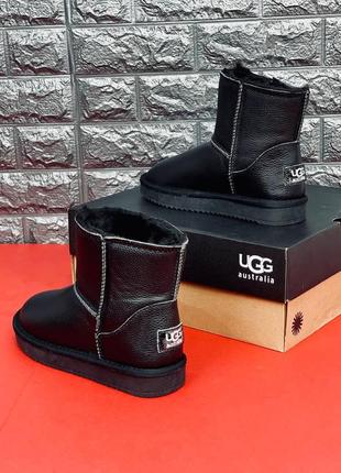 Ugg australia женские /человечи угги черные из натуральной кожи размеры 35-41/39-458 фото