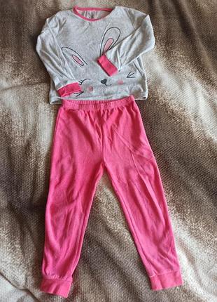 Махровая пижама для девочки poco piano 110р