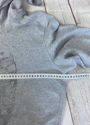 Худи толстовка кофта свитшот пуловер мужской серый крупный логотип diesel6 фото