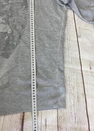 Худи толстовка кофта свитшот пуловер мужской серый крупный логотип diesel5 фото