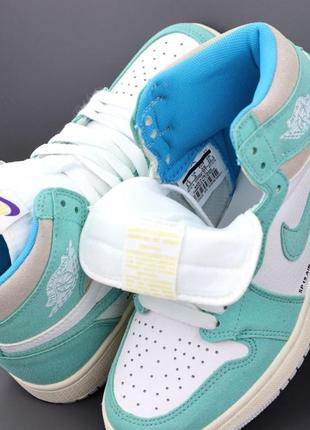 Женские кроссовки nike air jordan 1 retro turbo green3 фото