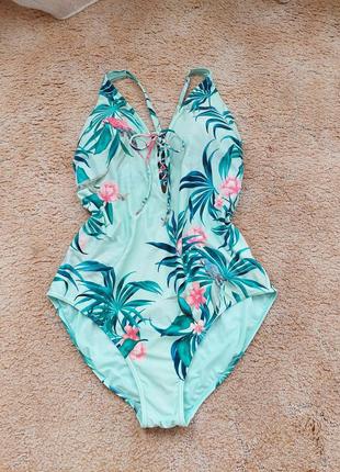 Купальник сдельный tropical print