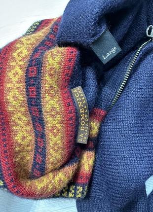 La dominica llana wool премиум шерстяной мужской свитер кофта лама по типу barbour4 фото