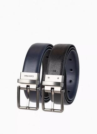 Новий двосторонній ремінь calvin klein (ck leather belt) з американками m